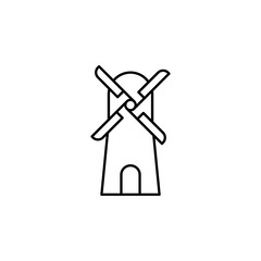 Obraz premium mill icon. Element of autumn icon for mobile concept and web apps. Thin line mill icon can be used for web and mobile