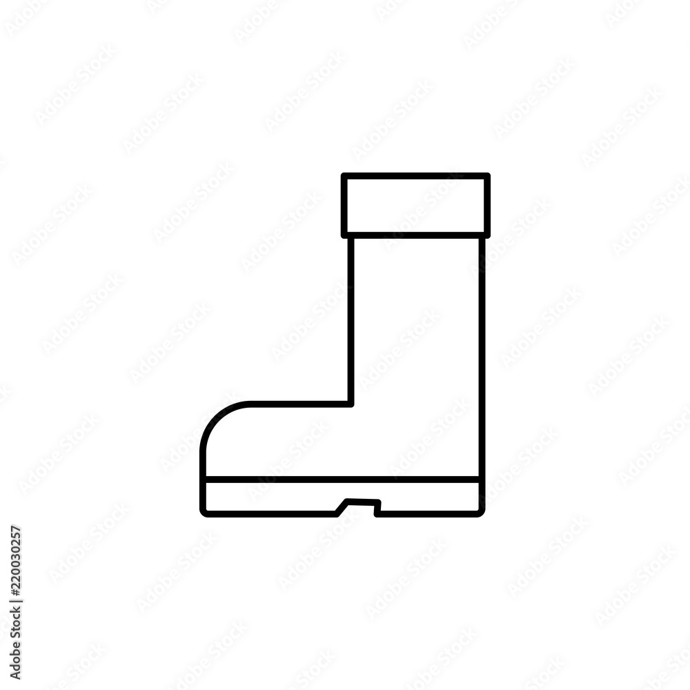 Poster rubber boots icon. element of autumn icon for mobile concept and web apps. thin line rubber boots ic