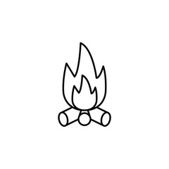 bonfire icon. Element of autumn icon for mobile concept and web apps. Thin line bonfire icon can be used for web and mobile