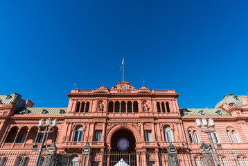 Casa Rosada presidential palace of Argentina in Buenos Aires on a sunny day