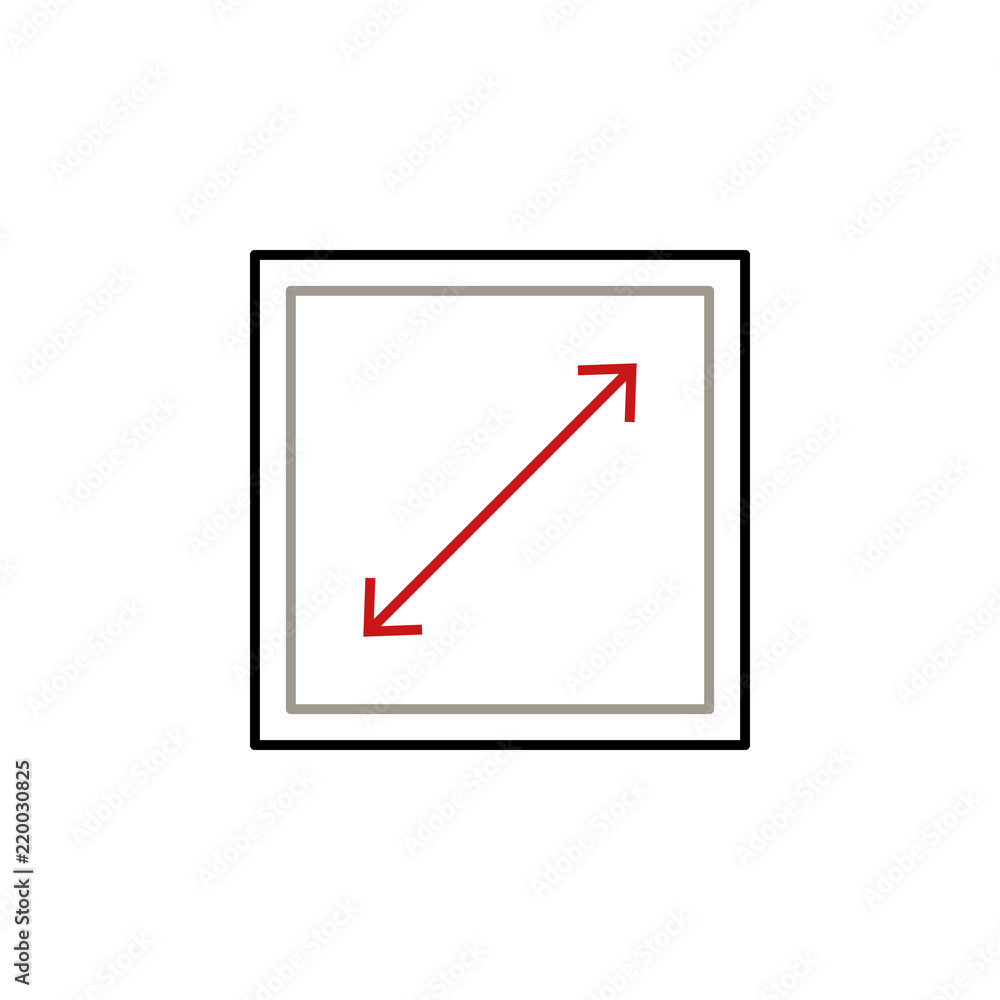 Poster arrow expand icon. element of text editor sign icon. premium quality graphic design icon. signs and 