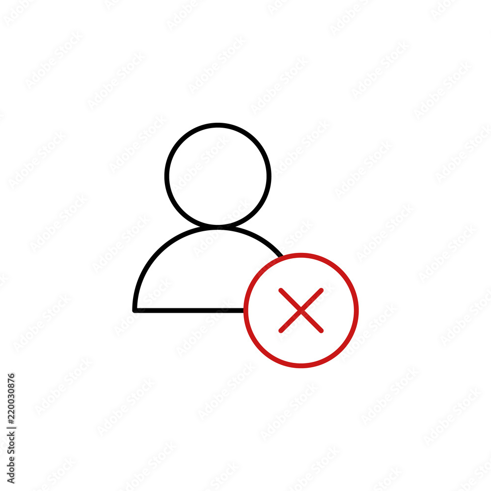 Poster ban user icon. element of text editor sign icon. premium quality graphic design icon. signs and symb