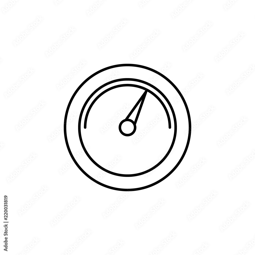 Poster speed meter icon. element of car workshop icon for mobile concept and web apps. thin line speed mete