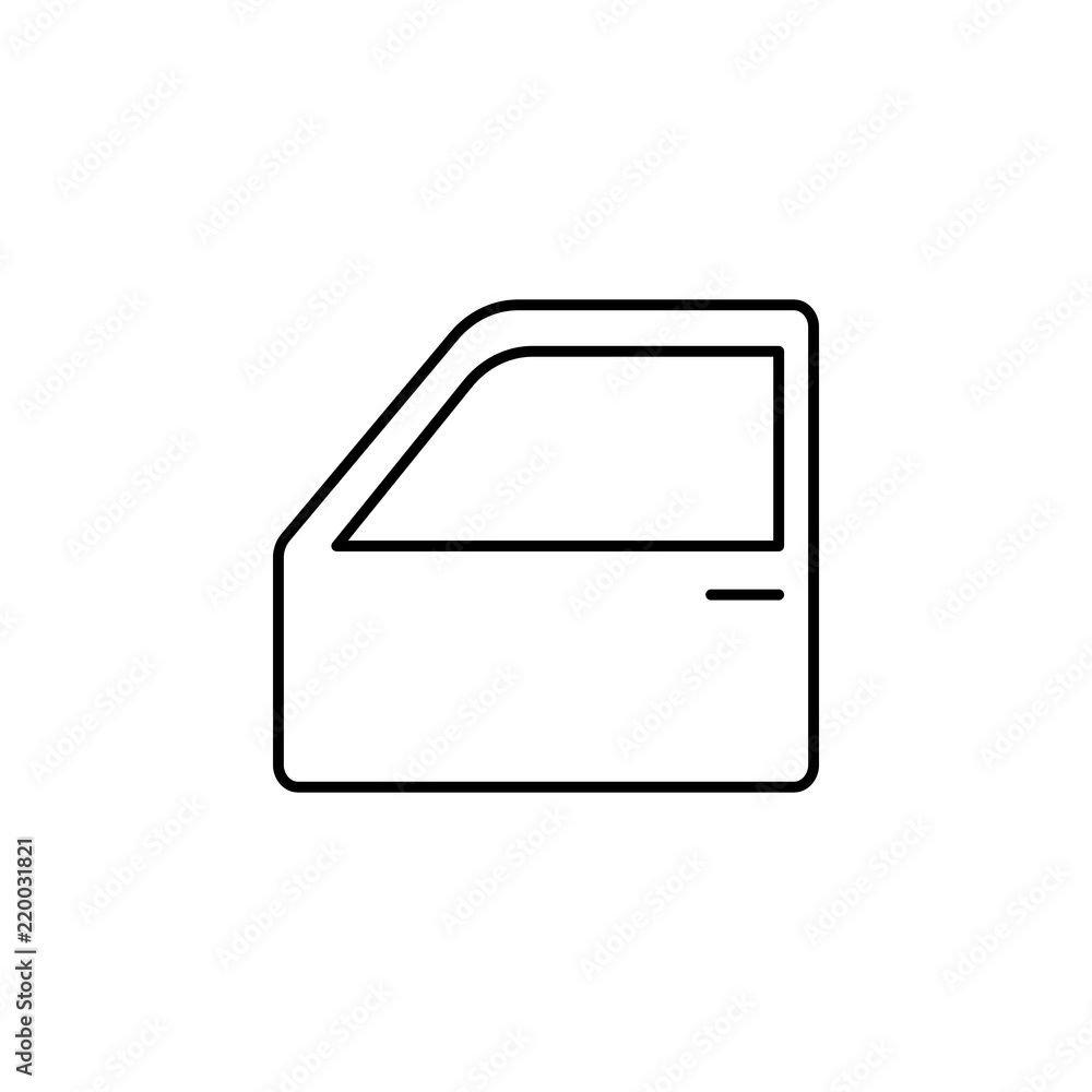 Poster car door icon. element of car workshop icon for mobile concept and web apps. thin line car door icon