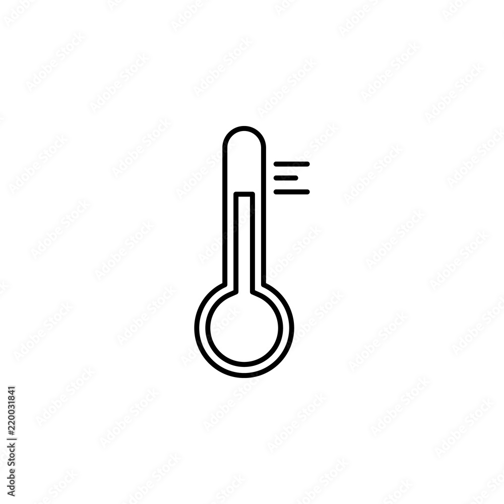 Poster car temperature icon. element of car workshop icon for mobile concept and web apps. thin line car te