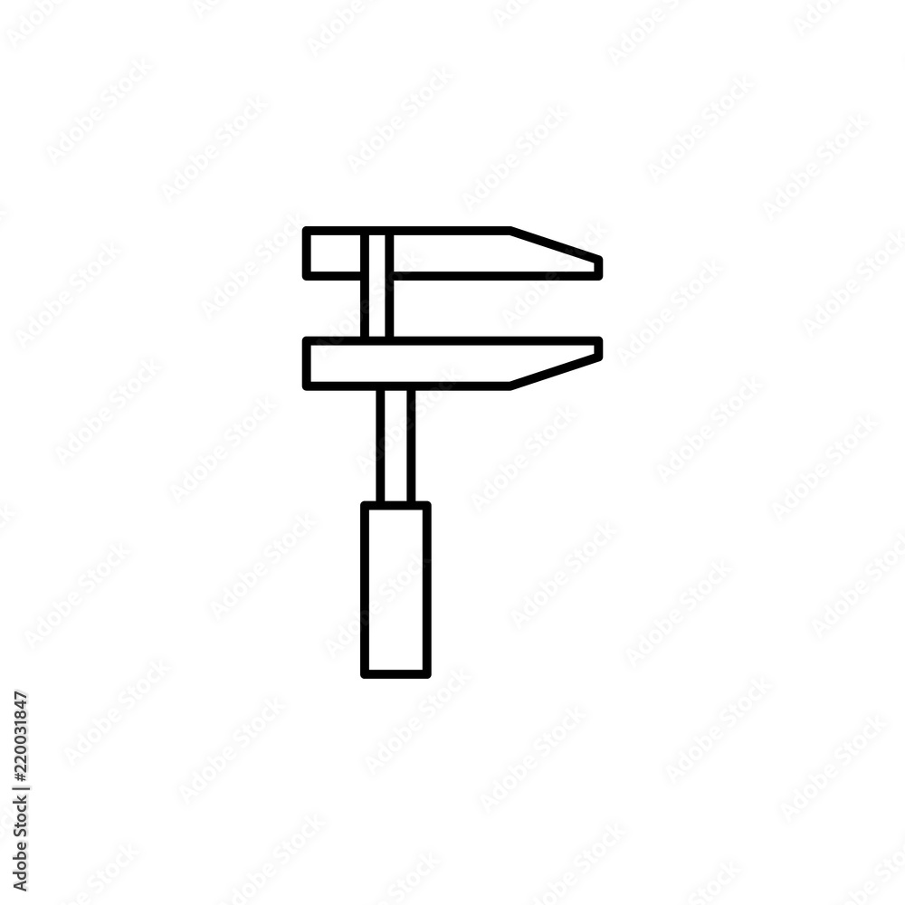 Poster adjustable wrench icon. element of car workshop icon for mobile concept and web apps. thin line adju