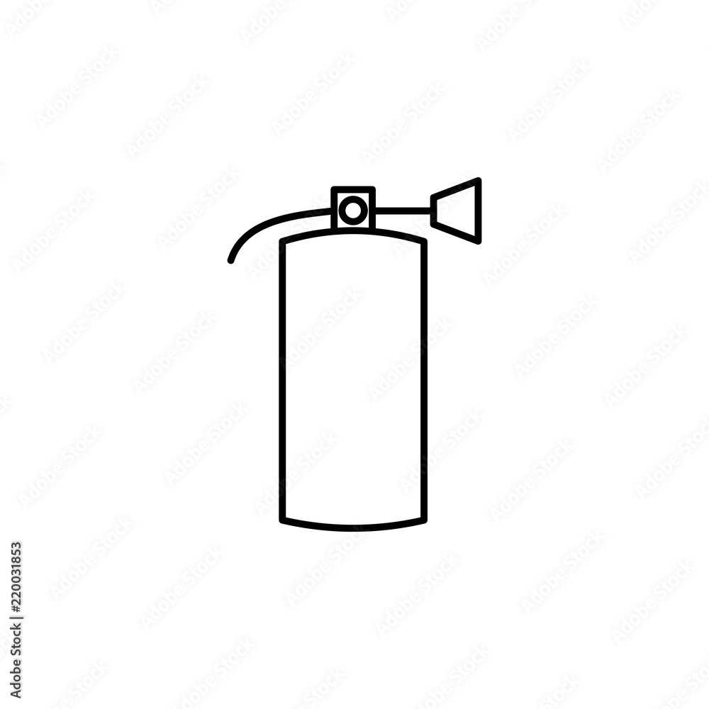 Poster fire extinguisher icon. element of car workshop icon for mobile concept and web apps. thin line fire