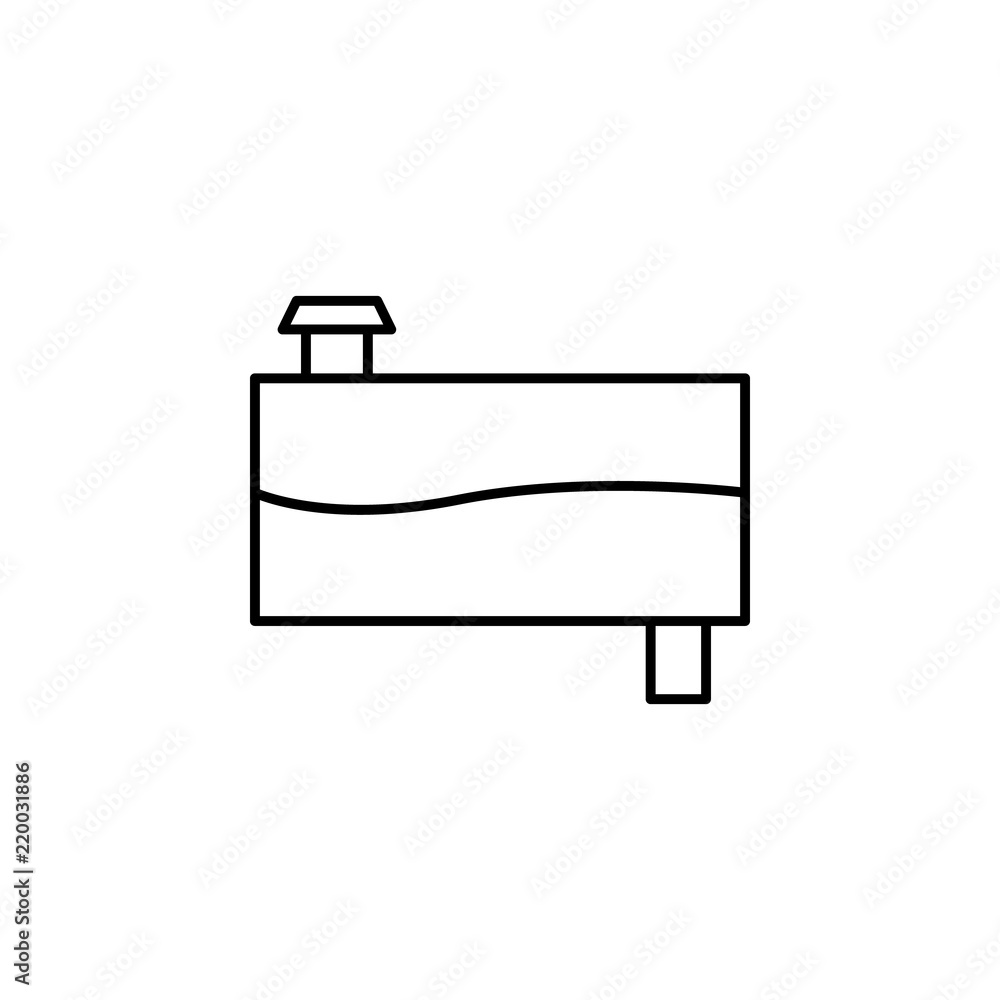 Poster fuel container icon. element of car workshop icon for mobile concept and web apps. thin line fuel co