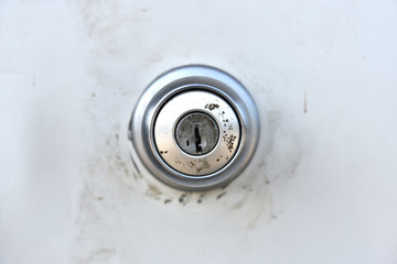 Shiny Metal Door Keyhole