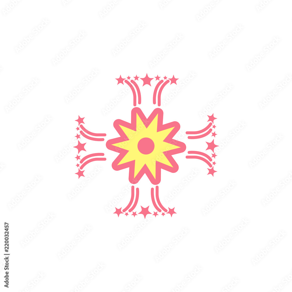 Poster crackers icon. element of diwali holiday icon for mobile concept and web apps. colored crackers icon