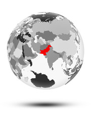 Pakistan on political globe