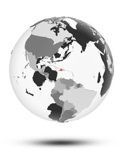 Haiti on political globe