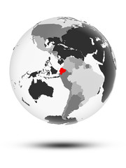 Ecuador on political globe