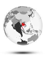Thailand on political globe