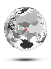 Tajikistan on political globe