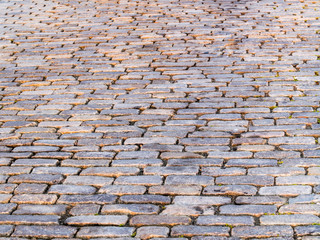 Cobblestone pavement road background