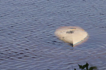 Capsized boat 