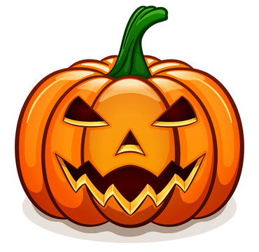 Vector orange halloween pumpkin design