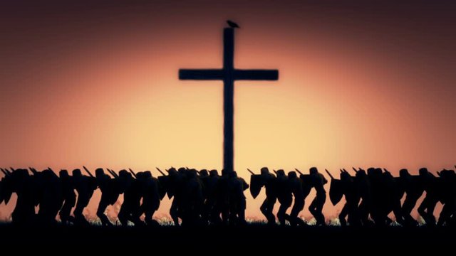 Army of Knight Marching into a Holy War