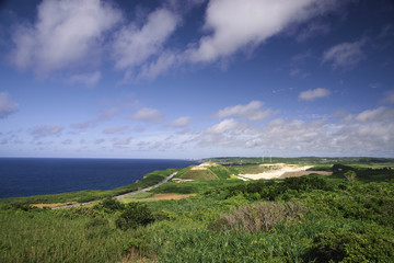 View from Takenaka Mountain Observatory Park in Miyakojima City, Okinawa Prefecture