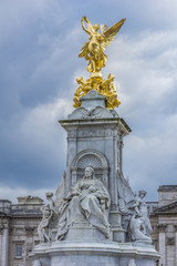View of Victoria Memorial at Buckingham Palace. London, England.