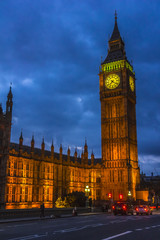 Fototapeta na wymiar Big Ben and the Houses of Parliament in London England at night