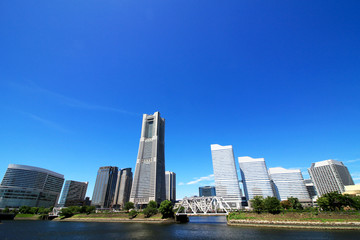 Obraz premium Scenery of the Yokohama Bay Area