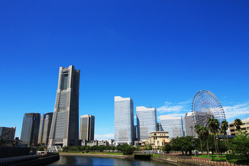 Naklejka premium Scenery of the Yokohama Bay Area
