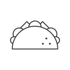 taco, food outline icon