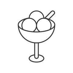 ice cream cup, Food outline icon