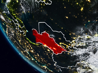 Turkmenistan at night from space