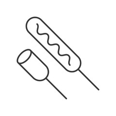 sausage stick, Food outline icon