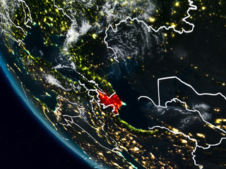 Azerbaijan at night from space