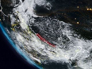 Nepal at night from space