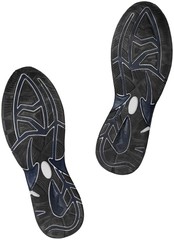 Pair of sporty winter shoes isolated on white background