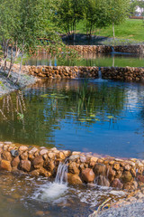 Beautiful city park in South Butovo. Moscow. Russia