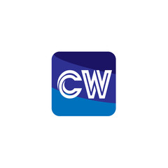 Initial Letter CW Logo Template Design