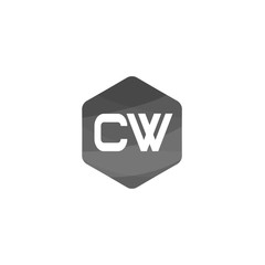 Initial Letter CW Logo Template Design