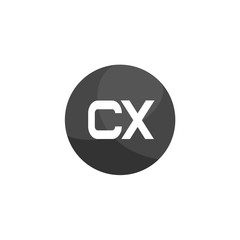 Initial Letter CX Logo Template Design