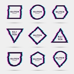 Obraz premium Glitch effect for frame