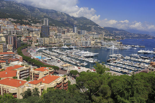 Monte Carlo Harbor in Monaco, Europe
