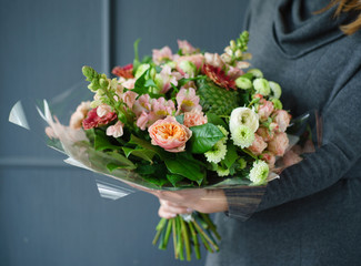 nice buquet in the hands