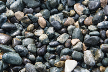Background of stones on the beach
