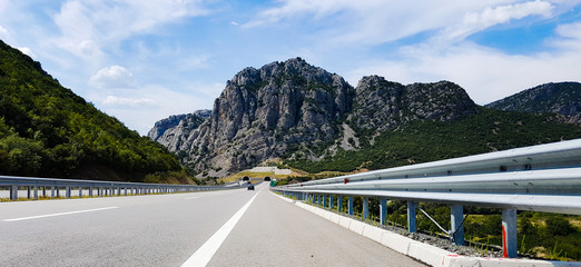 The A1 highway road with tunnels Macedonia.  © bellakadife
