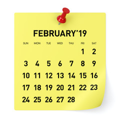 February 2019 Calendar.