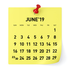 June 2019 Calendar.