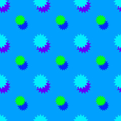 Seamless background pattern with various colored circles.