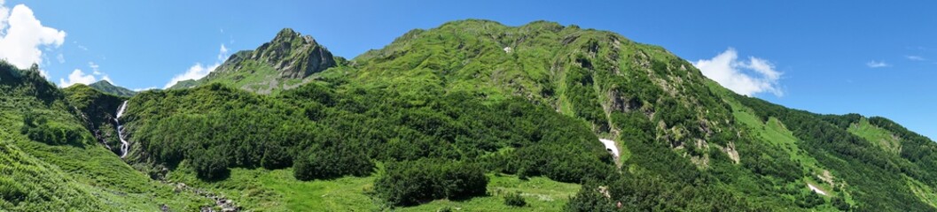 Beautiful landscape on mountain with nice sky