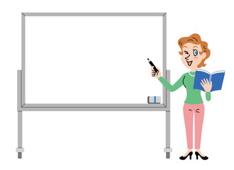 外国人　教師　ホワイトボード