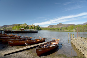 Derwentwater ferry landing stages at Keswick, Lake District